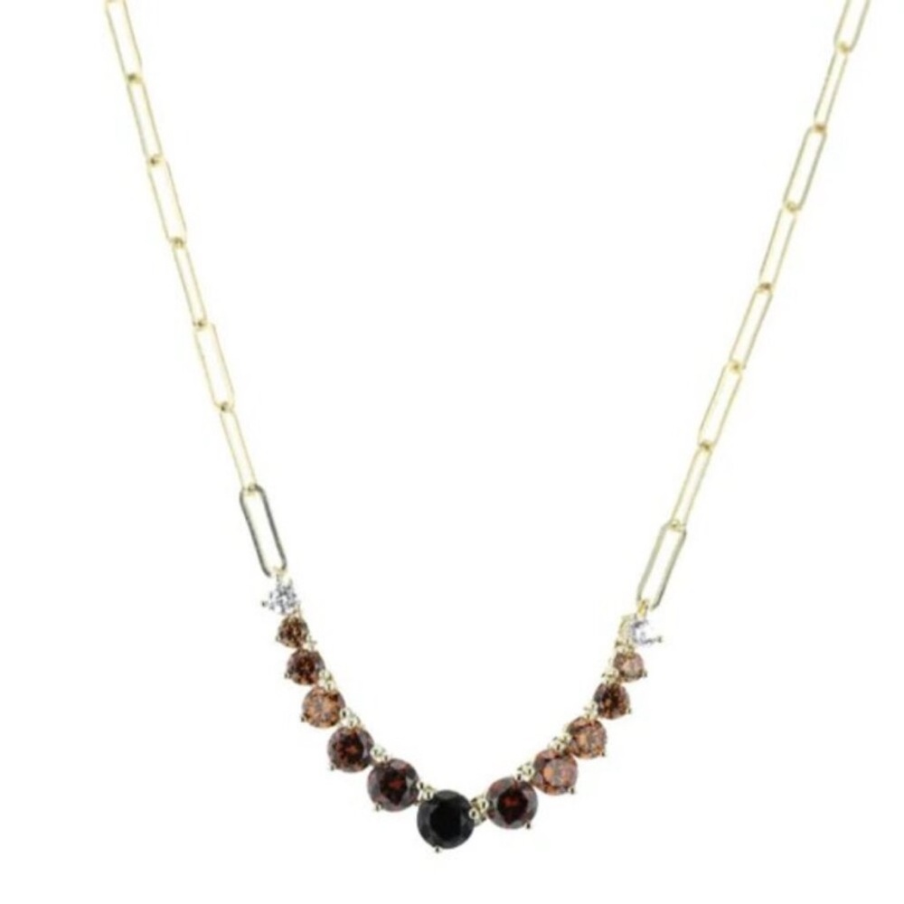 Melinda Maria Not Your Basic Graduated Chocolate Ombre Samantha Necklace